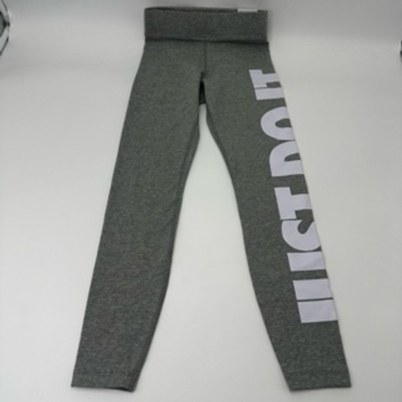 Nike Just Do It High Rise Full Length Leggings Grey Womens Size S - Picture 3 of 11